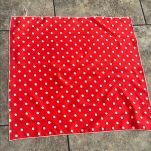 Ray Strauss Red & White Polka Dot Vintage Scarf